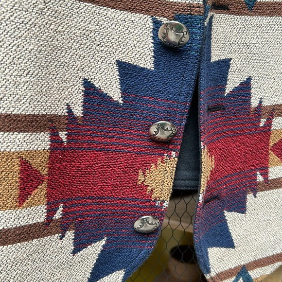 True Grit Aztec Southwestern Vest - Picture 5 of 10
